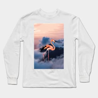 Sky Flamingo Long Sleeve T-Shirt